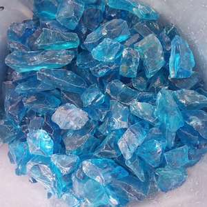 קריסטל כחול מרוסק אבנים זכוכית מוצק עבור גן גינון חדר שינה סעודה טרצו זכוכית פרופן גז זכוכית אש - Product Image 2