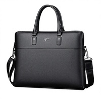 Sac à main pour ordinateur portable en cuir véritable pour homme, sac à bandoulière décontracté en cuir pleine fleur, sac à documents en polyester