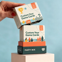 Jeu de cartes de relation en papier OEM personnalisé pour couples avec boîte rigide et estampage à chaud pour cadeau