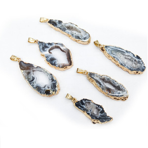 Colgantes de cristal de <span class=keywords><strong>geoda</strong></span> de ágata natural para mujer, joyería - Product Image 4
