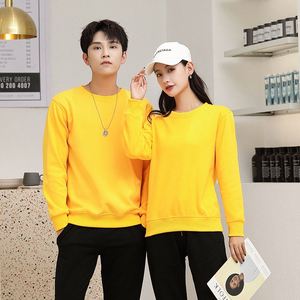 Pull à col rond personnalisé avec logo, en coton épais, unisexe, style streetwear épuré - Product Image 4