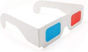 Venta caliente Desechable Plegable Rojo Cian 3D Gafas de papel para ver películas en 3D - Product Image 2