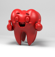 Figurine personnalisée décorative en polyrésine Funny Tooth modèle 3d