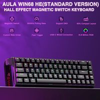Clavier de jeu mécanique à effet Hall AULA WIN68 HE PRO - Interrupteurs magnétiques, rétroéclairage RGB, taux de polling 8 kHz, déclenchement rapide, compact