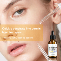 Sérum pour le visage brillant à la niacinamide et VC, élimination professionnelle des taches noires foncées, blanchiment rapide, soin du visage bio anti-âge