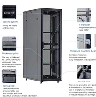 Armoire de serveur réseau Minglang avec stockage et commutateur, en acier laminé à froid de haute qualité