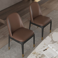 Chaises de salle à manger à cadre sculpté, avec pieds recouverts de laiton et tissu effet brume, pour restaurant, table familiale, café et table de fenêtre