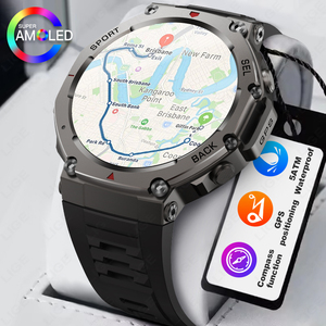 Lige bwdm58 vệ tinh GPS bản đồ ngoại tuyến đồng hồ thông minh cho nam giới la bàn tuổi thọ pin dài trả lời cuộc gọi quay số Smartwatch Android <span class=keywords><strong>IOS</strong></span> - Product Image 1