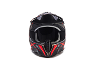 Casque de moto ABS unisexe certifié DOT ECE double lentille doublure détachable accessoires casque de moto tout-terrain rouge