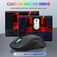 Ratón Inalámbrico para Juegos T-WOLF X5 de Tres Modos, Conexión 2.4G+BT+USB-C, DPI 12800, Programación de Macros con Teclas Personalizables para PC