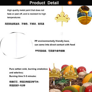 <span class=keywords><strong>5</strong></span> pièces nouveauté couronne à la main écologique <span class=keywords><strong>paraffine</strong></span> cire fête d'anniversaire bougies d'anniversaire pour enfants adultes en gros - Product Image 2