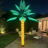 Arbre de Noël artificiel lumineux 3M en forme de palmier, décorations de Noël en métal pour extérieur, indice de protection IP65