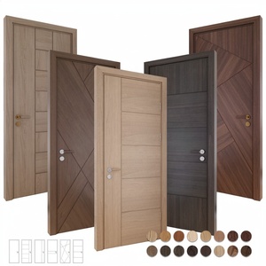 Porte intérieure française moderne en contreplaqué, résistante à l'humidité, avec miroir et verre dépoli, pour salon, bureau, placard et salle de bain, fournie directement par l'usine - Product Image 3