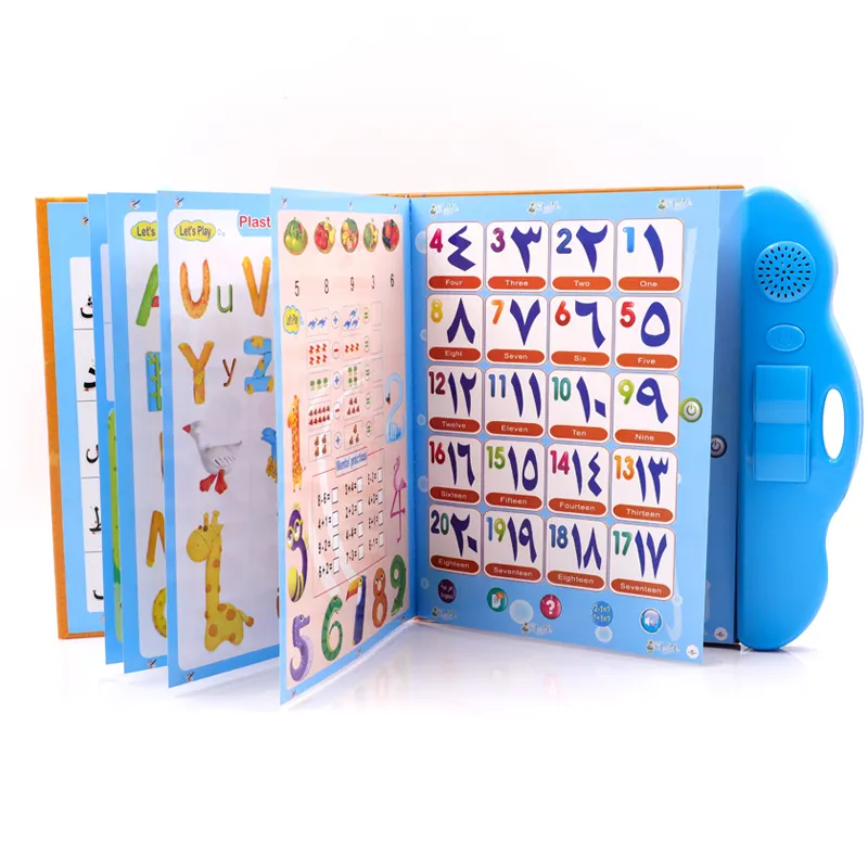 Línguas populares inglês francês espanhol áudio aprendizagem precoce educacional brinquedo de som para crianças livro de leitura
