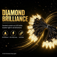Guirlandes lumineuses LED C9 en forme de fraises, 8 modes, connectables, étanches, pour la décoration de Noël à la maison, les fêtes et les événements commerciaux