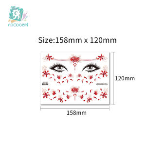 Pegatina de tatuaje con purpurina para mujeres y niñas, maquillaje temporal personalizado, venta directa de fábrica, novedad - Product Image 3