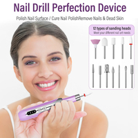 Machine à polir les ongles professionnelle rechargeable par USB, perceuse à ongles électrique à grande vitesse, coupe-ongles portable, outil de soin des ongles pour
