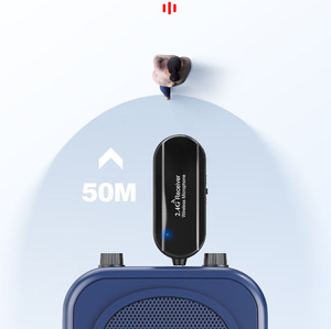 Microphone casque sans fil 2.4G Little Bee Teacher amplificateur microphone audio un à deux écouteurs à condensateur - Product Image 6