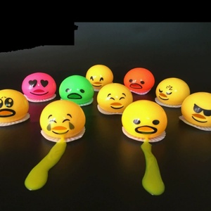 Vomiting Egg Slime <b>Squishy</b> Toy Funny Prank Squeeze Stress Ball Puking Yolk, Novelty Fidget Relief Toy Gag Gift for Kids Adults - Product Image 3