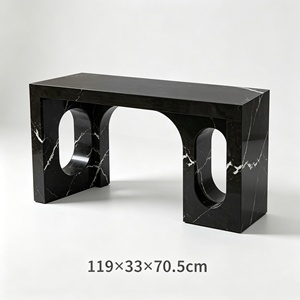 Villa, Hotel, Restaurante, Moderno, Minimalista, Lujoso, Cuadrado, Mármol Natural Negro - Product Image 1