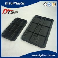 Vente en gros 20x10 pouces jardin en plastique noir plat pépinière plateau de semences microvert plateaux sans trous
