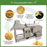 Convoyeur automatique à bande Friteuse en continu Fish Chip Falafel Crispy Chicken Deep Frit Fry Machine French