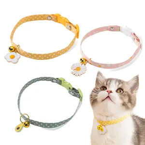 빠른 배송 도매 제조 업체 소프트 귀여운 한국어 유형 조정 애완 동물 개 고양이 목걸이