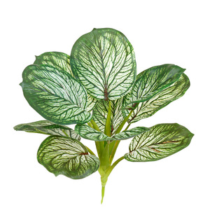 Feuilles artificielles, lot de 10 pièces, en caoutchouc souple, décoration intérieure, haute simulation, plantes de bureau, fleurs pour vase QH57119 - Product Image 5