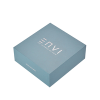 Boîtes d'emballage cadeau de soins de la peau imprimées de logo personnalisé argent or estampage couvercle en carton rigide et base de stratification mate