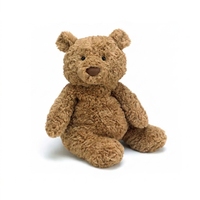 Boneka Beruang Cokelat Klasik JC UK Bartholomew, Boneka Teddy Berbulu Keriting, Boneka Hewan Isi Dakron, Boneka Beruang Lembut, Hadiah untuk Anak