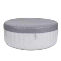 Spa gonflable de luxe en PVC pour 2 personnes, type piscine extérieure, matériau Drop Stitch, bleu, 550L, portable et pliable