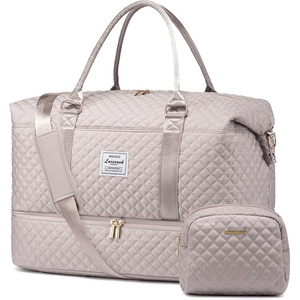 Muestra gratis de alta oferta de lona Weekender Bag Ladies Weekender Travel Bag Canvas Overnight Carry-on Duffel Bag - Product Image 4