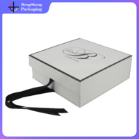 Boîte à gâteau en carton pliable avec logo personnalisé recyclé brillant pour stratification maquillage aimant pliable emballage de vêtements bon marché