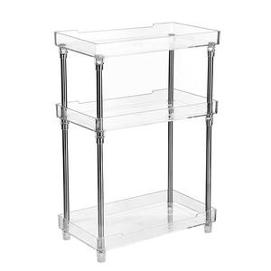 Clasificador de cosméticos, estante de almacenamiento transparente de escritorio apilable de desechos acrílicos de ranura grande, estante de almacenamiento para el hogar - Product Image 3