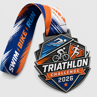 Logo personnalisé du fabricant, logo en relief 3D or, argent, bronze, design personnalisé, médaille de sport personnalisée, médaille de triathlon