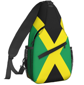 Zaino a Tracolla con Stampa Digitale Personalizzata della Bandiera Giamaicana, Borsa da Viaggio e Escursionismo con Chiusura a Cerniera per Donne - Product Image 1
