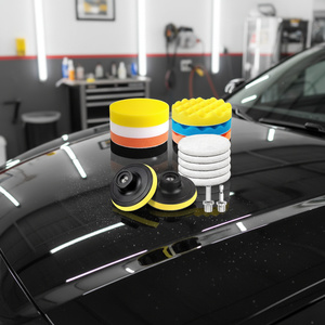 PMS Kit de polissage de voiture 17 pièces 6 pouces avec éponge et brosses en laine pour le cirage - Product Image 4