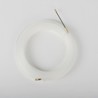 Ruban de tirage de câble en nylon blanc 3MM 4MM avec embouts en laiton massif, outil de tirage de fil durable pour électriciens