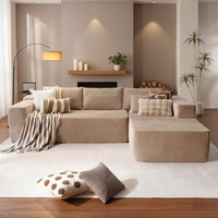 Canapé-lit sectionnel en mousse haute densité sans os, compressé sous vide, pour salon, avec porte-gobelets