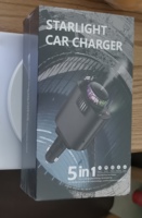 Diffuseur d'arômes de voiture extensible avec câble rétractable intégré, charge rapide, design ciel étoilé, filaire