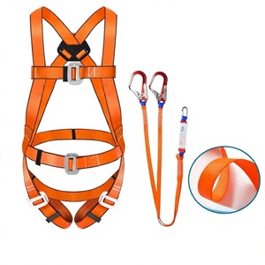 Cinturón de Seguridad para Trabajo en Altura, Escalada en Roca, Estilo Europeo, con Doble Anillo en D en la Espalda, Cuerda de Seguridad con Absorción de Impactos - Product Image 1