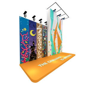 Mur d'<span class=keywords><strong>escalade</strong></span> personnalisé adapté aux adultes pour les enfants Cartoon Painted Rock Fiber Glass avec 5 niveaux de difficulté - Product Image 1