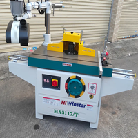 Machine de fraisage et de profilage à broche verticale pour le travail du bois, avec alimentation automatique, table coulissante et moteur de 5,5 kW