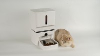 Distributeur automatique de nourriture pour chat intelligent avec caméra, jouet laser, WiFi/Bluetooth, alimentation automatique, détection de mouvement, capacité de 7L, bol en acier inoxydable