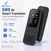 Dispositif de traduction intelligent S80 AI avec ChatGPT 138, traducteur multilingue hors ligne et en ligne, WiFi pour les voyages d'affaires, le bureau