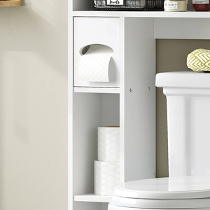 Gabinete de almacenamiento de baño sobre el inodoro, estante ajustable, puertas dobles, organizador ahorrador de espacio <span class=keywords><strong>para</strong></span> baño, sobre el inodoro - Product Image 6