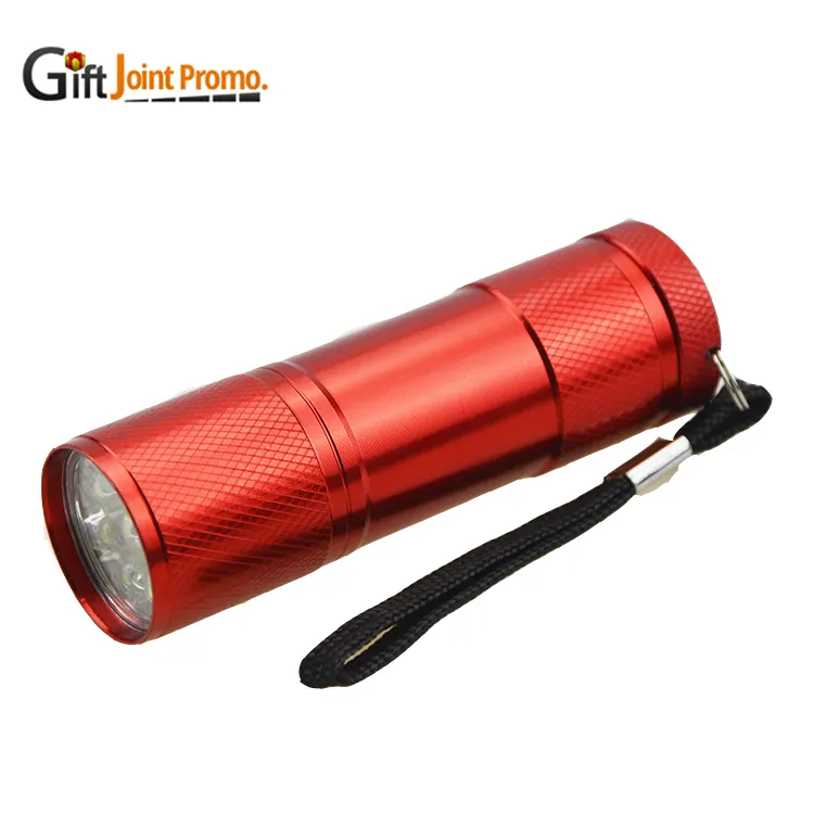 Bán Buôn Kim Loại Nhôm 9 Led Mini Torch Với Biểu Tượng Tùy Chỉnh LED Đèn Pin