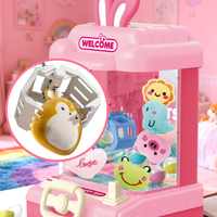 Machine de receveur de poupée pour enfants, jouet éducatif intérieur, dessin animé, ours, machine à griffes portable et compacte de bureau, jouets pour enfants