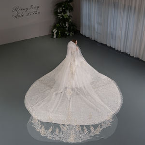 Vestido de Novia GT128 Moderno, Largo hasta el Suelo, con Mangas Largas, Estampado Floral y Apliques de Encaje - Product Image 4