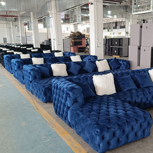 Sofás de Salón de Lujo, Sofá Seccional de Tela Chesterfield, Sofá Seccional Modular, Muebles de Salón Modernos - Product Image 2